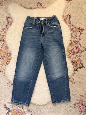 Zara Girls Boyfriend Jeans in Medium Blue Wash